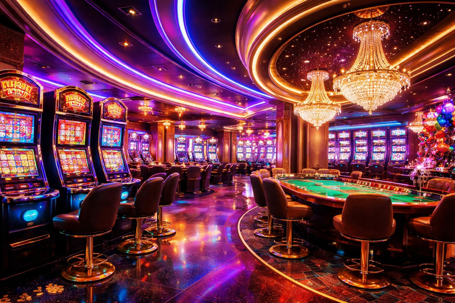 HP 66 colorful online casino lobby scene